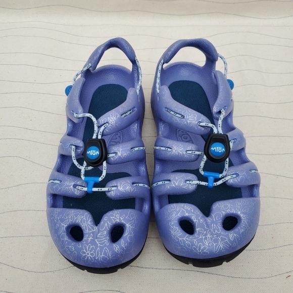 Mion by Keen Youth Purple Flowers Sandals Shoes Waterproof Hiking Swim Size 3 - Picture 3 of 10